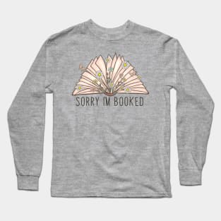 Sorry I'm Booked, Bookworm - Book Lover - Reader Vintage Long Sleeve T-Shirt